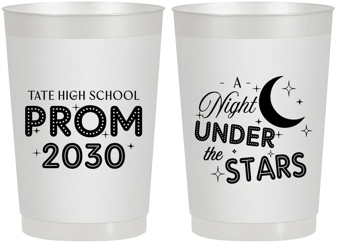 Personalized Prom 22 oz Frosted Cups - A Night Under The Stars | 50004