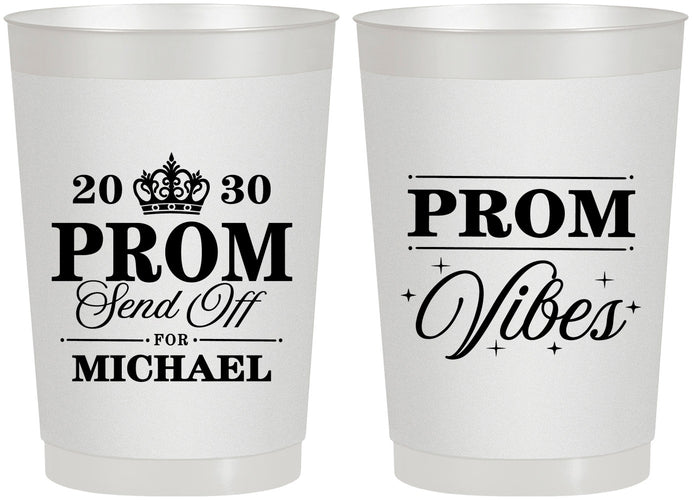 Personalized Prom 22 oz Frosted Cups - Send Off | 50005