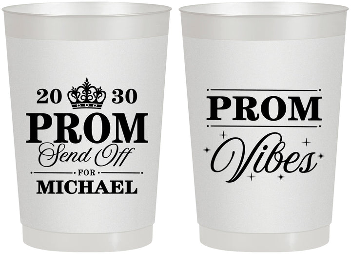 Personalized Prom 22 oz Frosted Cups - Send Off | 50005