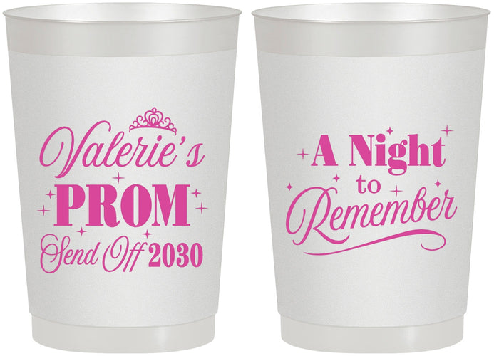 Personalized Prom 22 oz Frosted Cups - Send Off | 50006