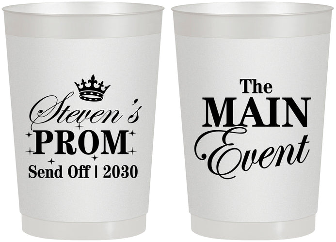 Personalized Prom 22 oz Frosted Cups - Send Off | 50008