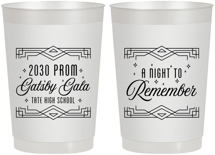 Personalized Prom 22 oz Frosted Cups - Gatsby Gala | 50012