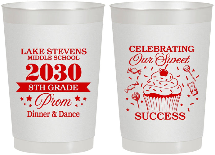 Personalized Prom 22 oz Frosted Cups - 8th Grade Dance | 50013