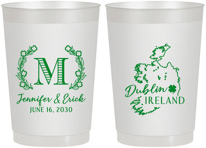 Personalized Wedding 22 oz Frosted Cups - Ireland | 528