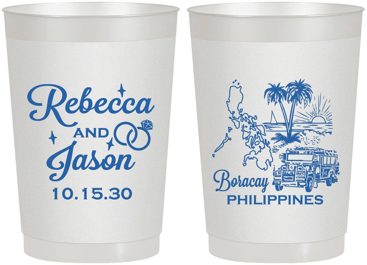 Personalized Wedding 22 oz Frosted Cups - Philippines | 537