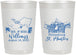 Personalized Wedding 22 oz Frosted Cups - St Maarten | 543