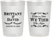 Personalized Wedding 22 oz Frosted Cups - Take A Shot We Tied The Knot | 552