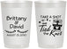 Personalized Wedding 22 oz Frosted Cups - Take A Shot We Tied The Knot | 553
