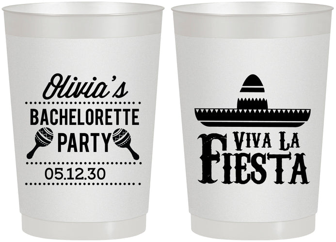 Personalized Bachelorette 22 oz Frosted Cups - Viva La Fiesta | 60001