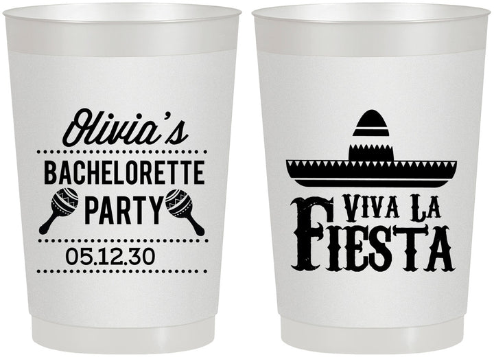 Personalized Bachelorette 22 oz Frosted Cups - Viva La Fiesta | 60001