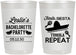 Personalized Bachelorette 22 oz Frosted Cups - Fiesta Siesta Tequila Repeat | 60003