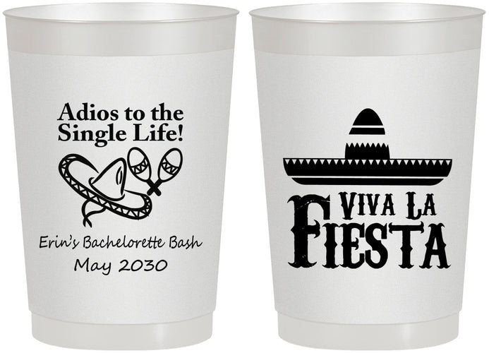 Personalized Bachelorette 22 oz Frosted Cups - Viva La Fiesta | 60005