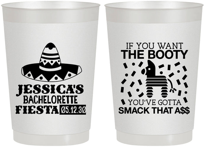 Personalized Bachelorette 22 oz Frosted Cups - Mexico Fiesta | 60006