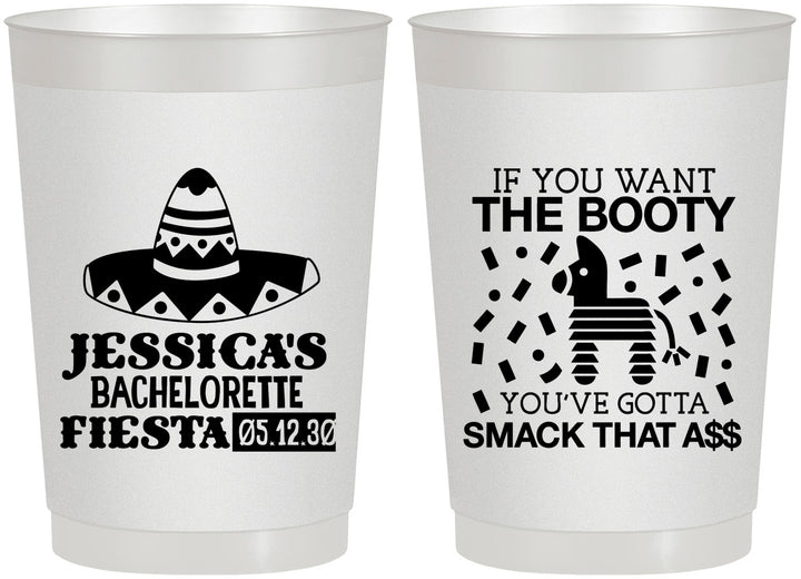 Personalized Bachelorette 22 oz Frosted Cups - Mexico Fiesta | 60006