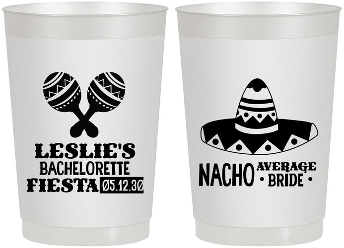 Personalized Bachelorette 22 oz Frosted Cups - Nacho Average Bride | 60007