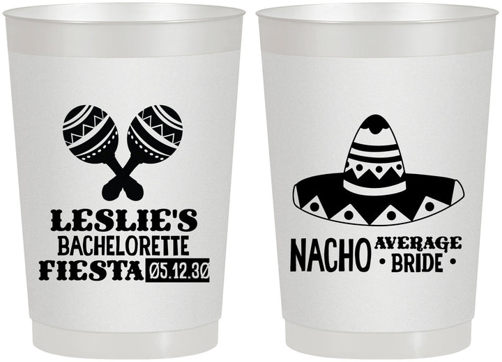 Personalized Bachelorette 22 oz Frosted Cups - Nacho Average Bride | 60007
