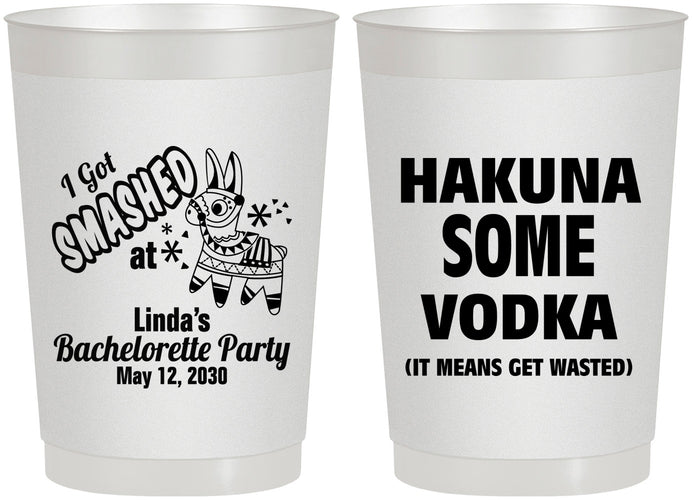 Personalized Bachelorette 22 oz Frosted Cups - Mexico Fiesta | 60008