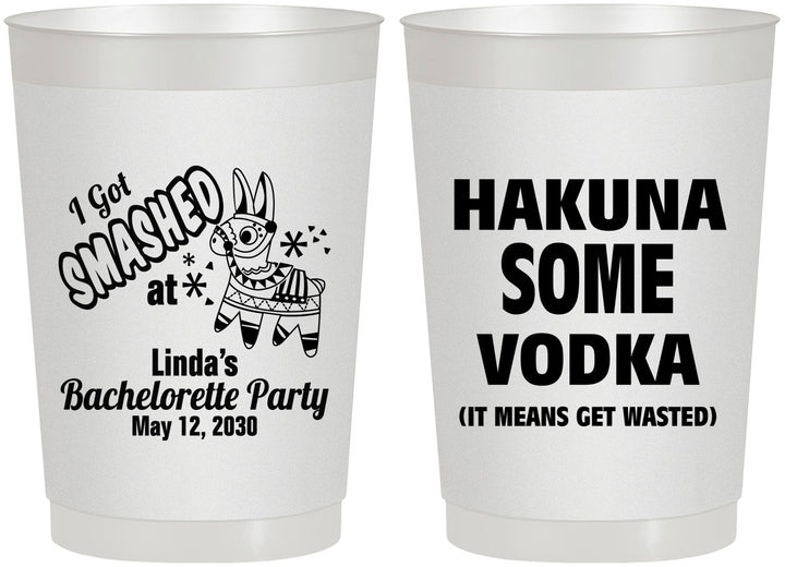 Personalized Bachelorette 22 oz Frosted Cups - Mexico Fiesta | 60008