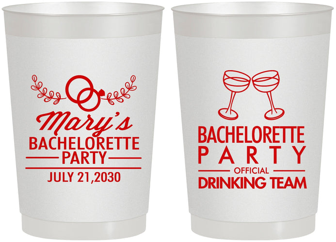 Personalized Bachelorette 22 oz Frosted Cups - Official Drink Team | 60017