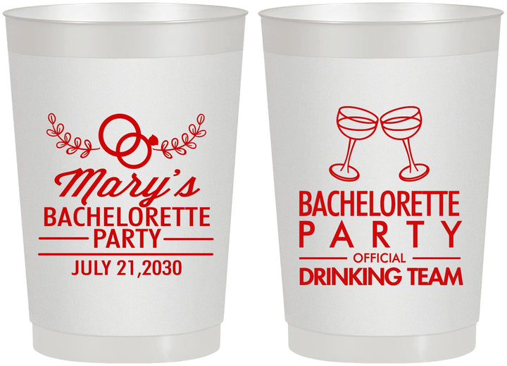 Personalized Bachelorette 22 oz Frosted Cups - Official Drink Team | 60017