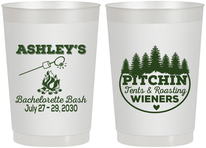 Personalized Bachelorette 22 oz Frosted Cups - Camping | 60018