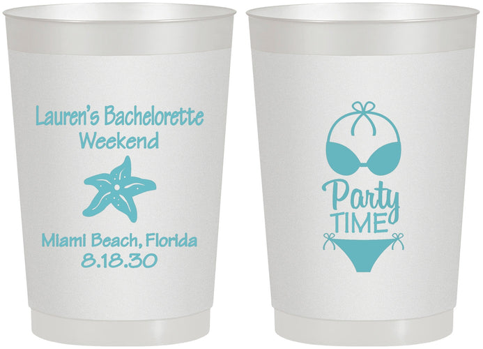 Personalized Bachelorette 22 oz Frosted Cups - Bikini | 60027