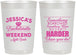 Personalized Bachelorette 22 oz Frosted Cups - Something Borrowed | 60028