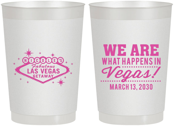 Personalized Bachelorette 22 oz Frosted Cups - Las Vegas | 60029