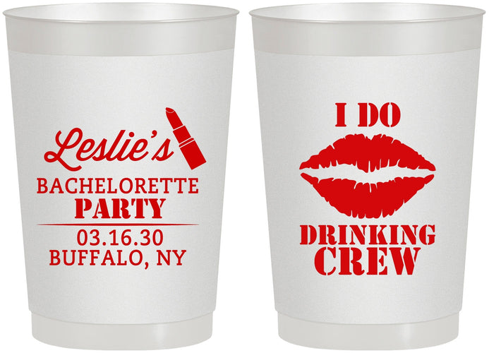 Personalized Bachelorette 22 oz Frosted Cups - I Do Drinking Team | 60031