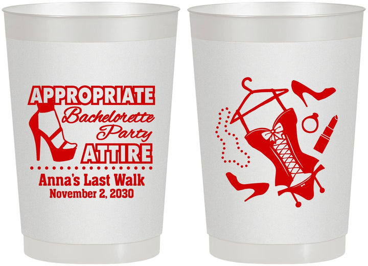 Personalized Bachelorette 22 oz Frosted Cups - Last Walk | 60032