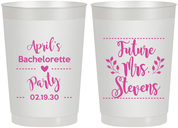 Personalized Bachelorette 22 oz Frosted Cups - Future Mrs | 60037