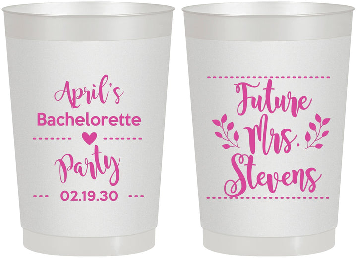 Personalized Bachelorette 22 oz Frosted Cups - Future Mrs | 60037