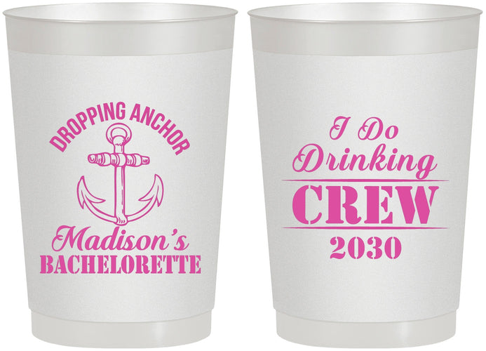 Personalized Bachelorette 22 oz Frosted Cups - I Do Drinking Team | 60038