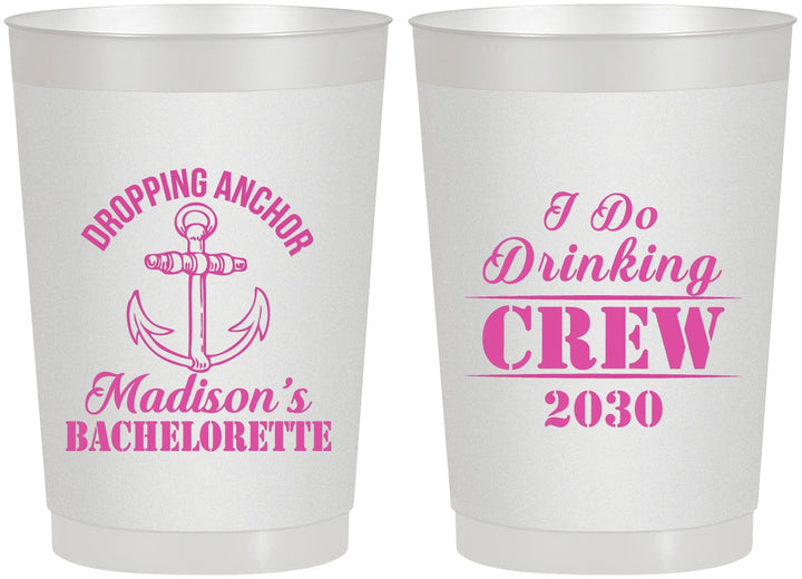Personalized Bachelorette 22 oz Frosted Cups - I Do Drinking Team | 60038