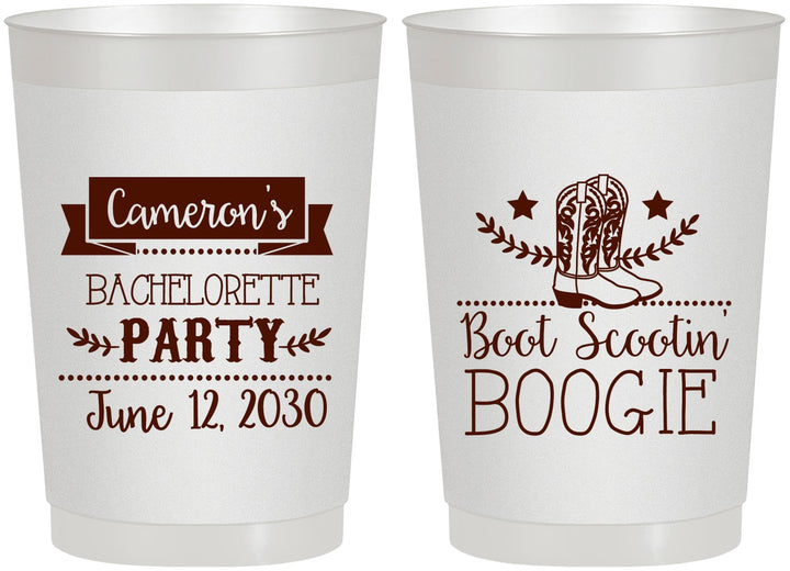 Personalized Bachelorette 22 oz Frosted Cups - Cowgirl | 60040