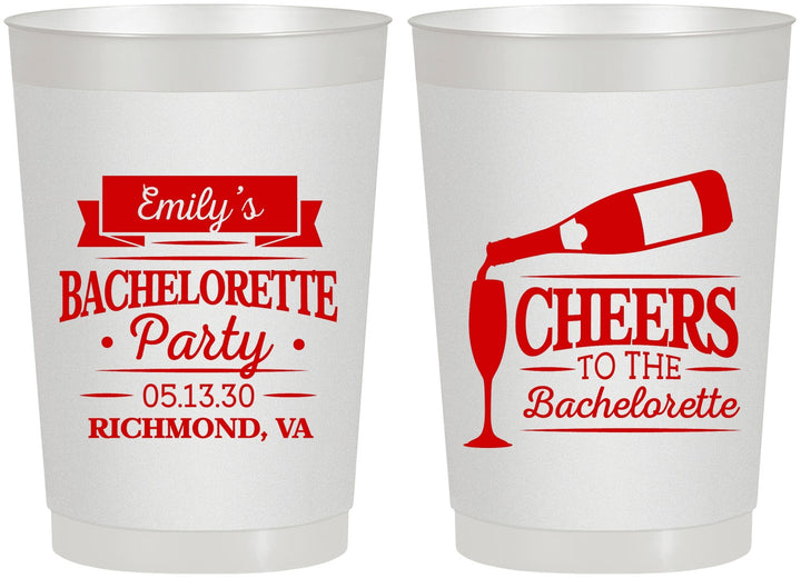 Personalized Bachelorette 22 oz Frosted Cups - Cheers | 60052
