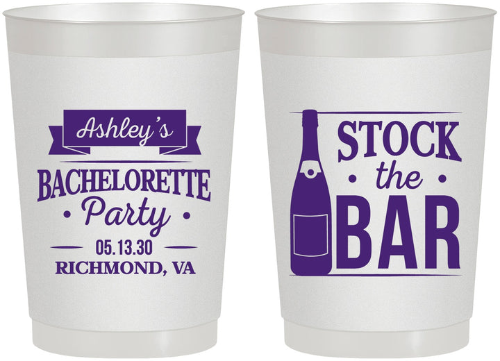 Personalized Bachelorette 22 oz Frosted Cups - Stock The Bar | 60053