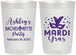 Personalized Bachelorette 22 oz Frosted Cups - Mardi Gras | 60060