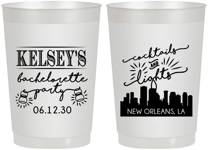 Personalized Bachelorette 22 oz Frosted Cups - New Orleans | 60066