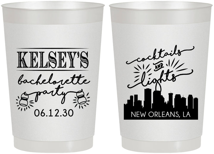 Personalized Bachelorette 22 oz Frosted Cups - New Orleans | 60066