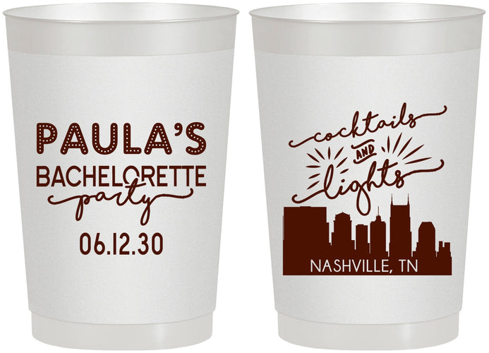Personalized Bachelorette 22 oz Frosted Cups - Nashville | 60068
