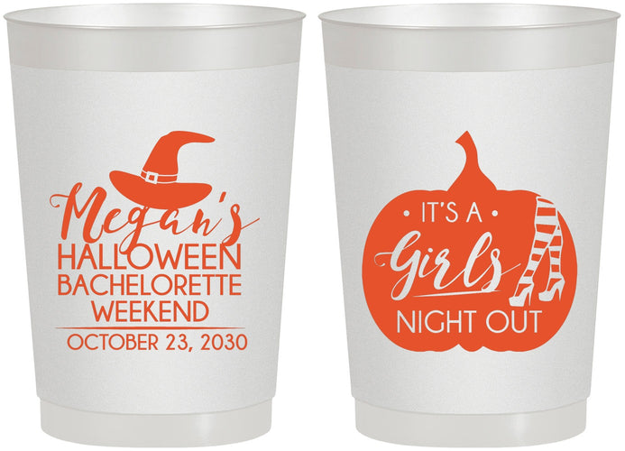 Personalized Bachelorette 22 oz Frosted Cups - Halloween Girls Night Out | 60077