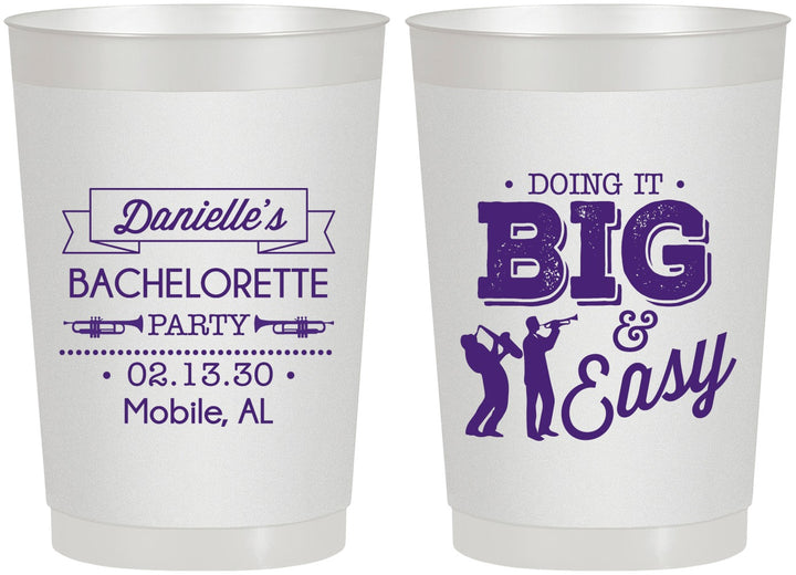 Personalized Bachelorette 22 oz Frosted Cups - New Orleans | 60084