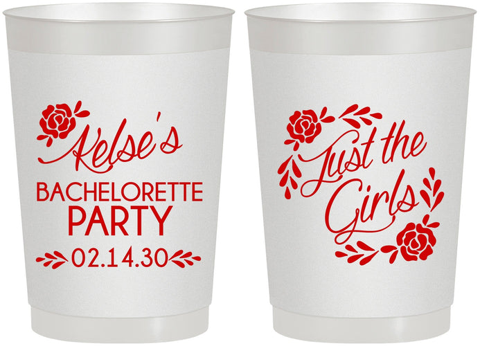 Personalized Bachelorette 22 oz Frosted Cups - Just The Girls | 60089