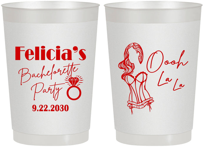 Personalized Bachelorette 22 oz Frosted Cups - Paris | 60090