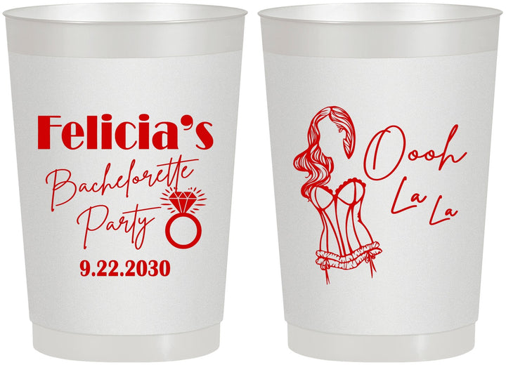 Personalized Bachelorette 22 oz Frosted Cups - Paris | 60090