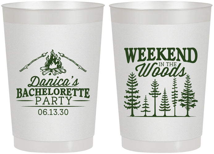 Personalized Bachelorette 22 oz Frosted Cups - Camping | 60094