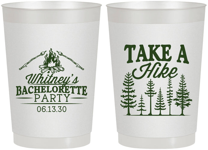 Personalized Bachelorette 22 oz Frosted Cups - Camping | 60098