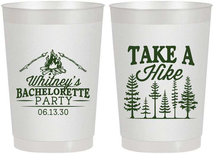 Personalized Bachelorette 22 oz Frosted Cups - Camping | 60098
