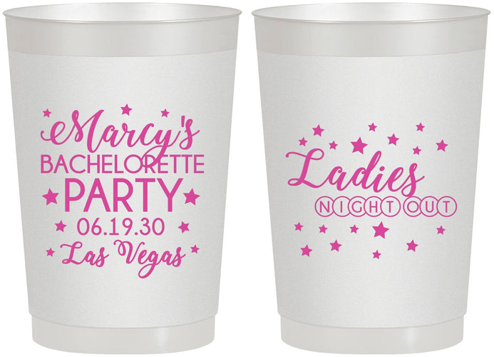 Personalized Bachelorette 22 oz Frosted Cups - Ladies Night Out | 60101